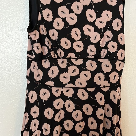 Loft black and gray patterned sleeveless dress. Size Small - Picture 4 of 9